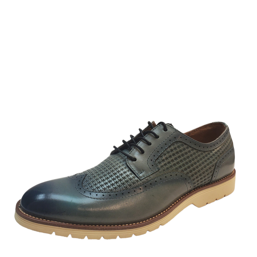 Stacy Adams Men's Dress Shoes Emerick Leather Lace Up Oxfords 7M Chalk Blue